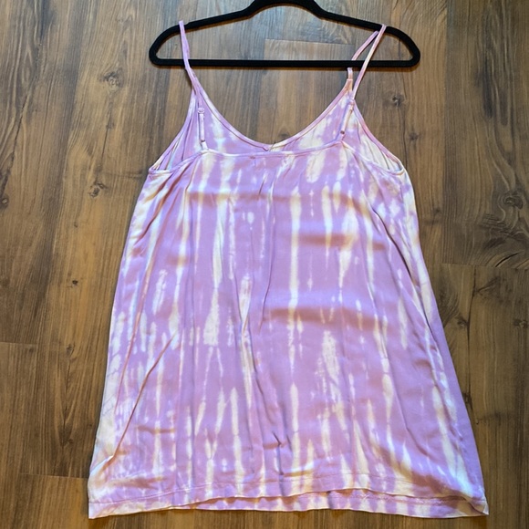 💜 Double Zero Purple Tie Dye Mini Tank Adjustable Straps Slip Dress - Picture 2 of 5